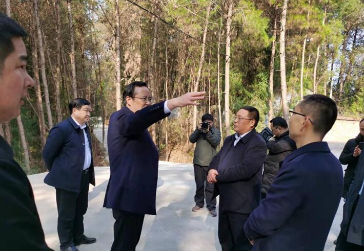 通江縣縣長(zhǎng)譚青松與副縣長(zhǎng)熊純俊、縣農(nóng)業(yè)局、工業(yè)園區(qū)管委會(huì)到公司調(diào)研